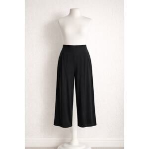 Athleta Black Stretch Wide Leg Cropped Pants Petite SP